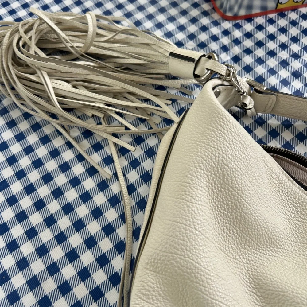 Gianni Chirini gorgeous white Leather Hobo Bag